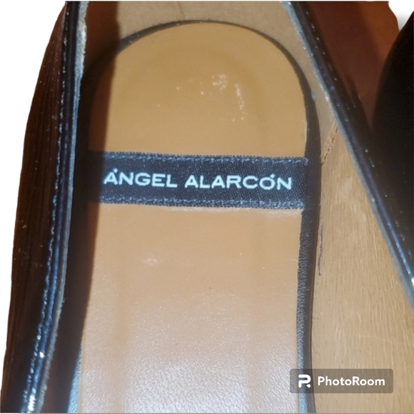 Angel Alarcon Black and Yellow Leather Loafers - Picture 7 of 9